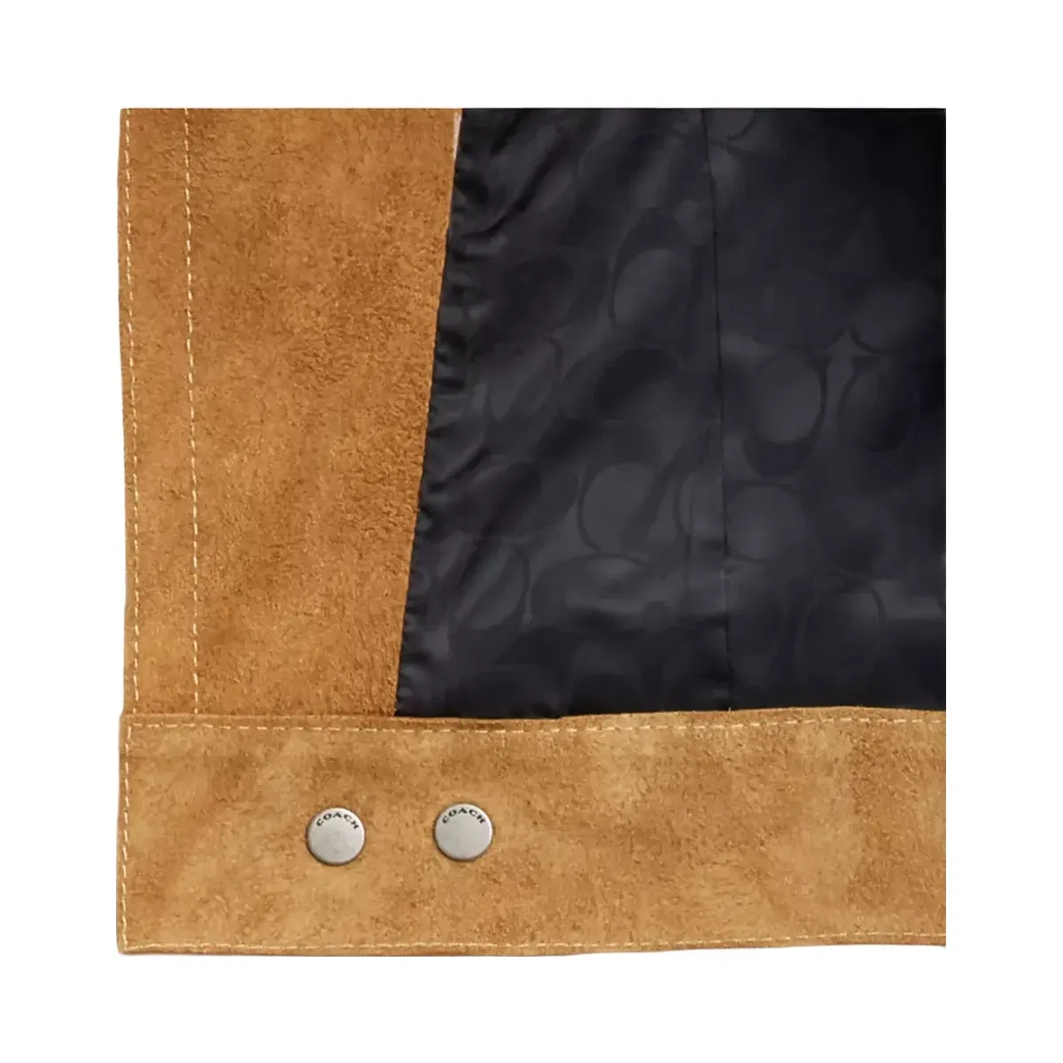Coach Asymmetric Suede Jacket in Brown