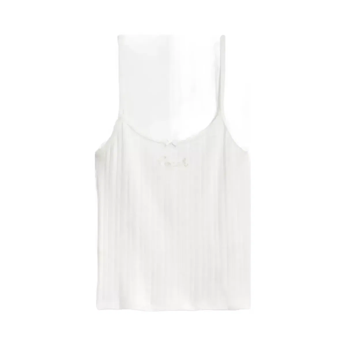 Coach Pointelle Tank in Off White