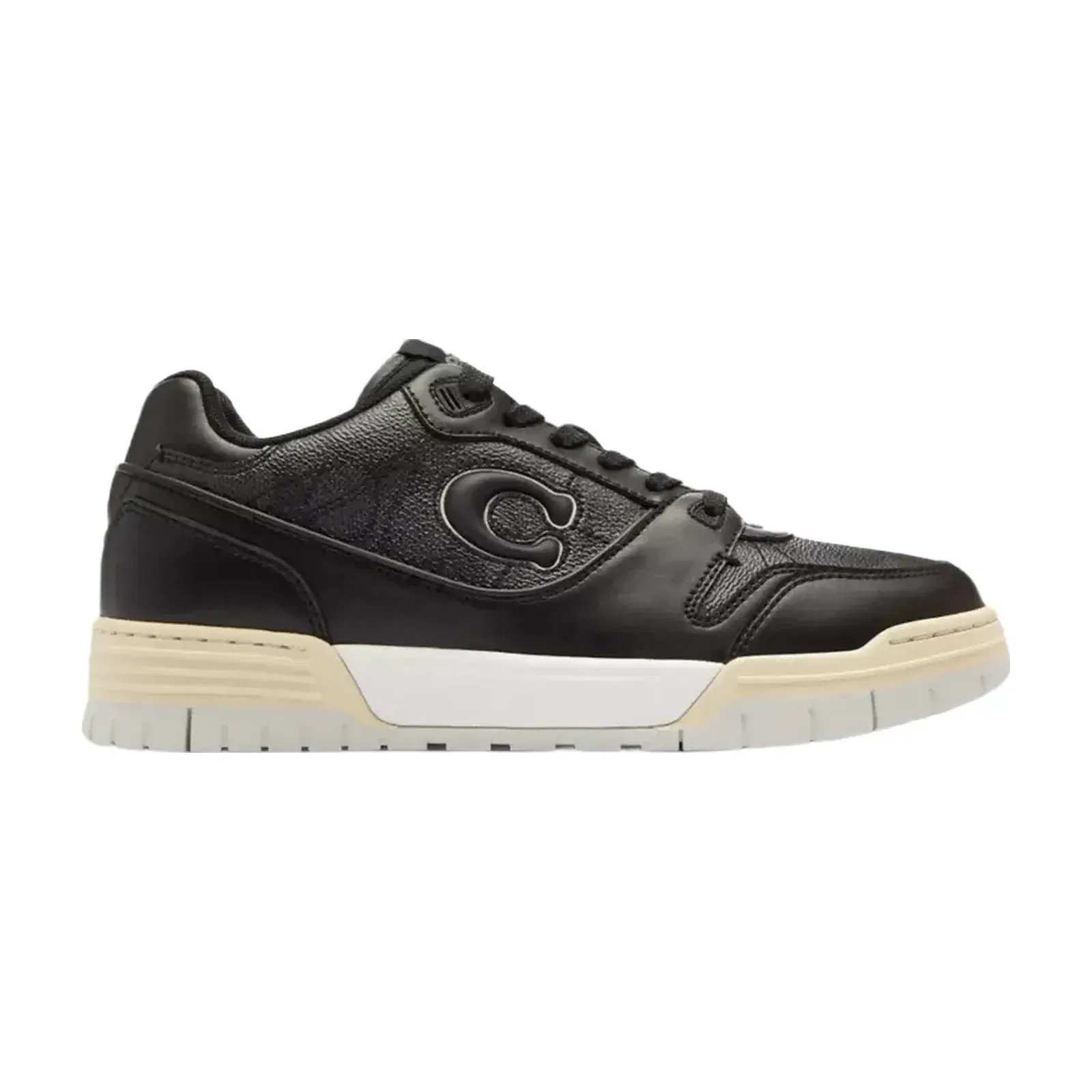 Coach Soho Sneaker With Signature Canvas in Charcoal Black