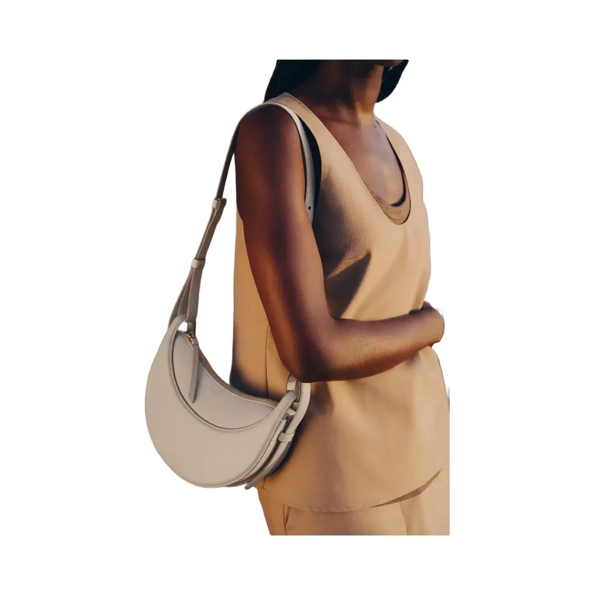 Polène Numéro Dix Textured Leather Bag Chalk