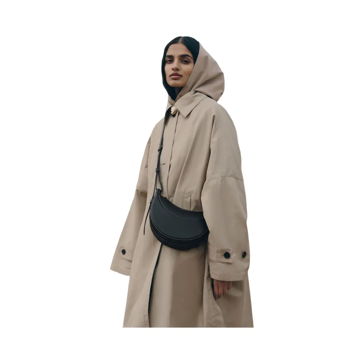 Polène Numéro Dix Smooth Leather Bag Black