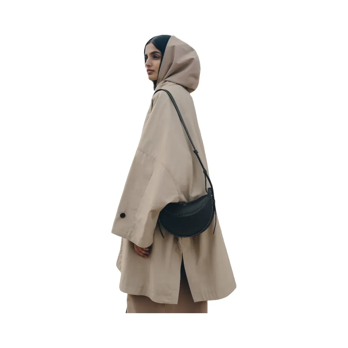 Polène Numéro Dix Smooth Leather Bag Black