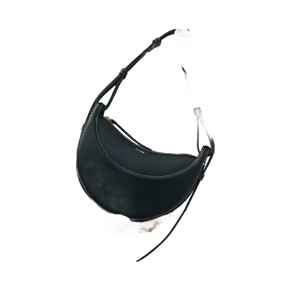 Polène Numéro Dix Smooth Leather Bag Black
