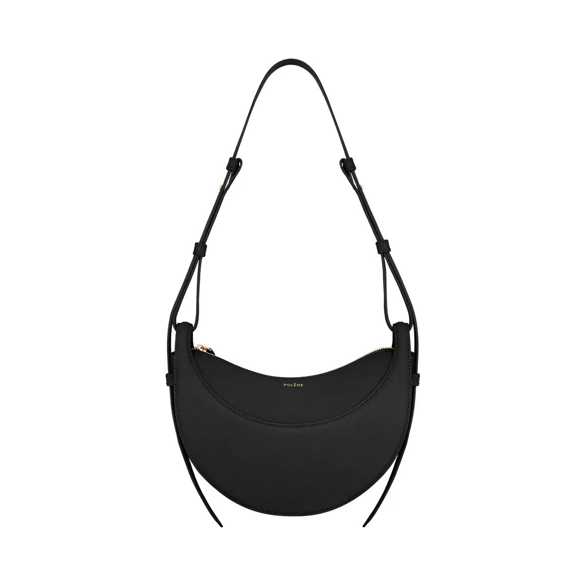 Polène Numéro Dix Textured Leather Bag Black