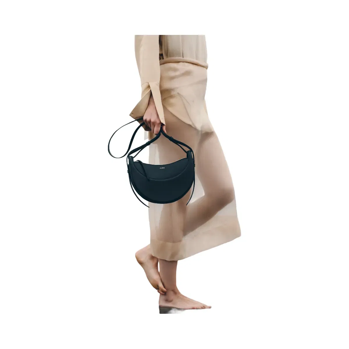 Polène Numéro Dix Textured Leather Bag Black