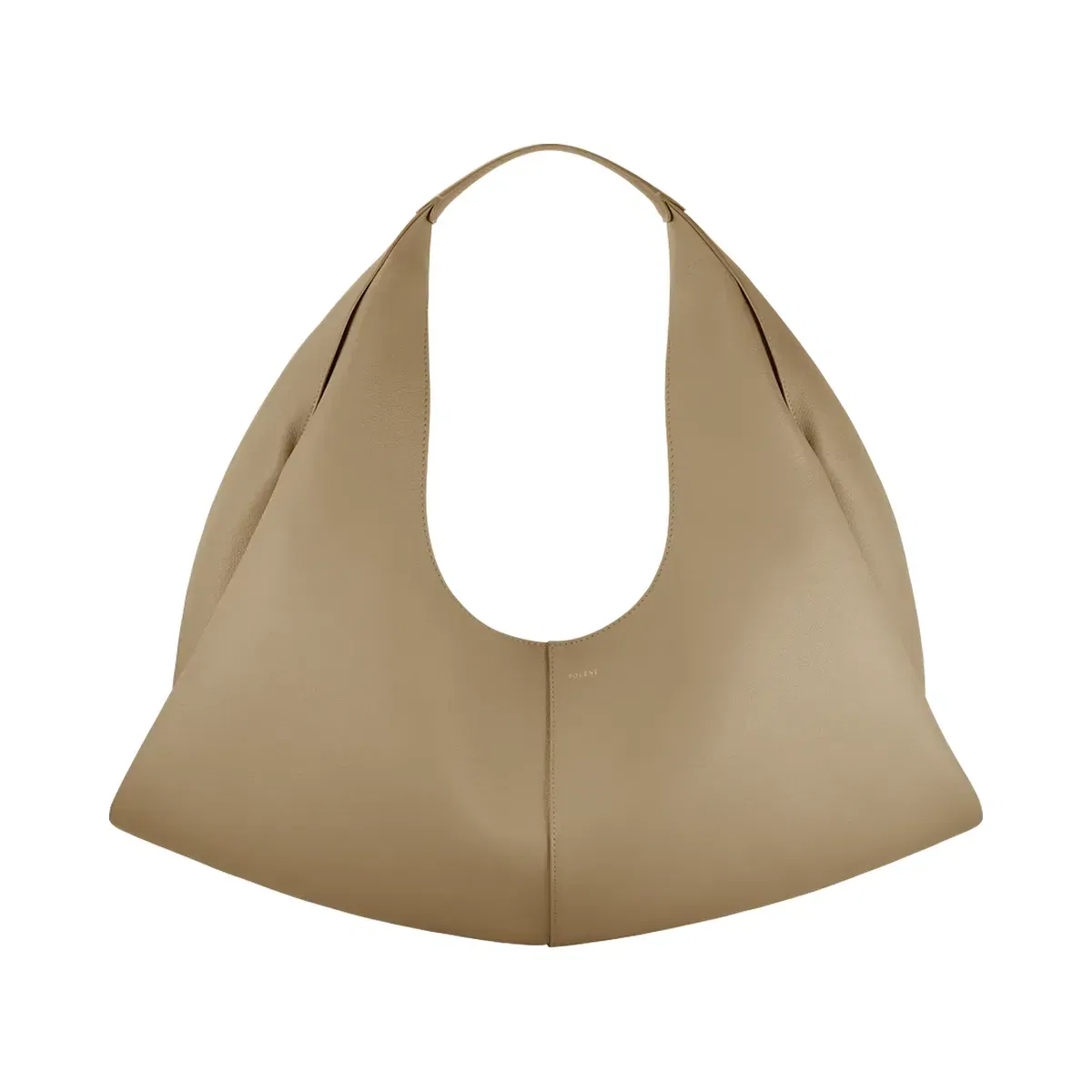 Polène Shuldo Textured Leather Bag Desert