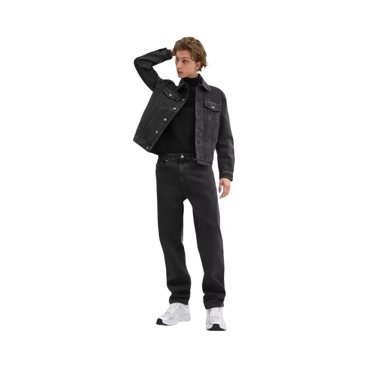 Coach Black Taper Jeans In Organic Cotton in Black