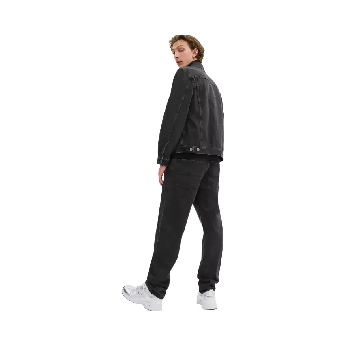 Coach Black Taper Jeans In Organic Cotton in Black