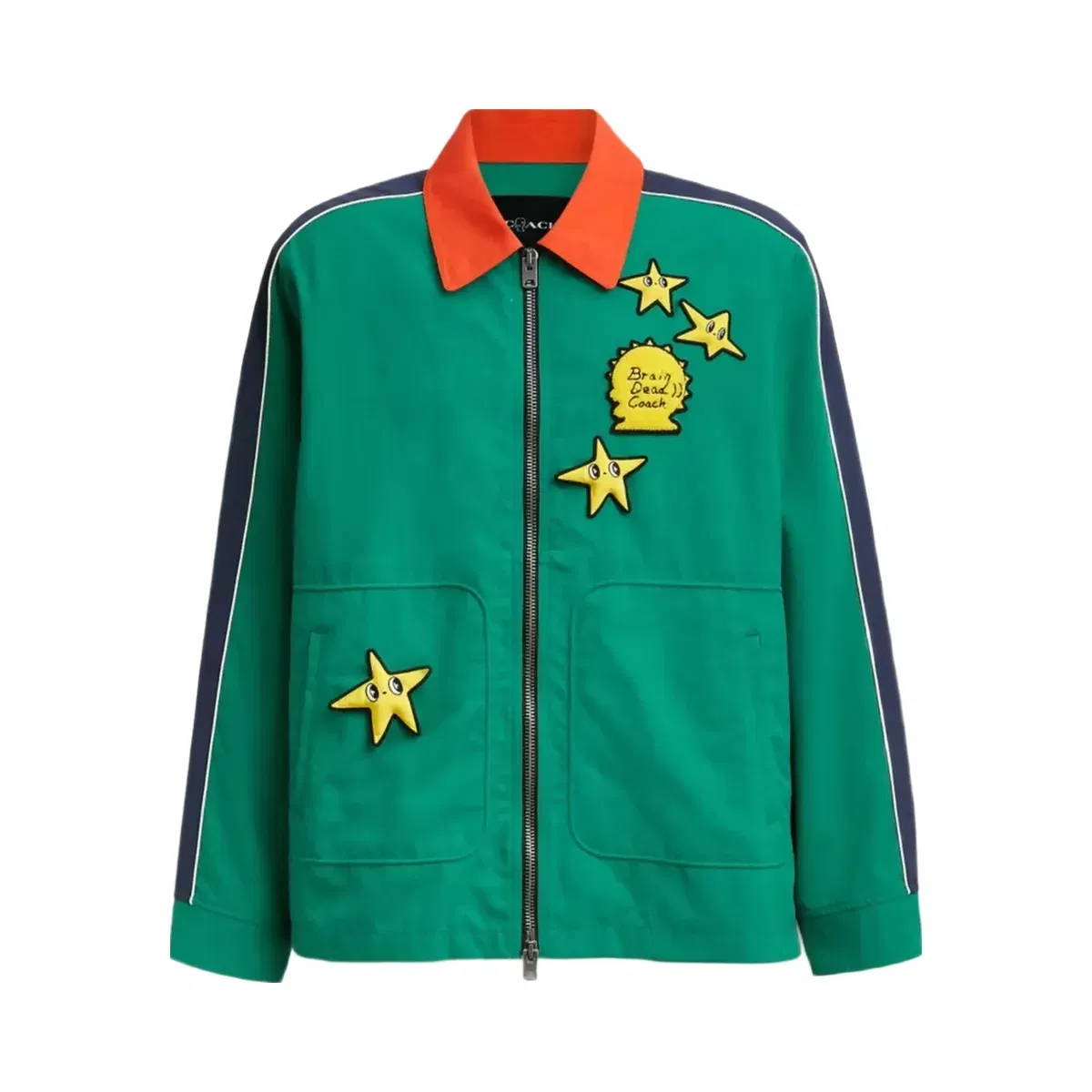 Coach Coach | Brain Dead Nylon Racer Jacket In Recycled Polyamide in Green