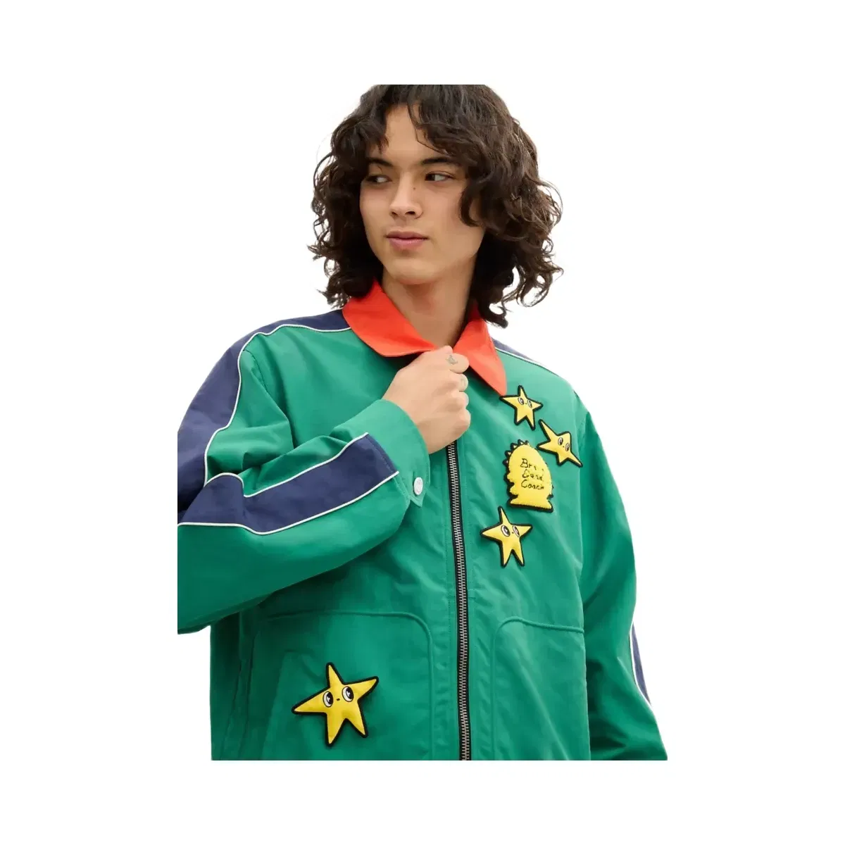 Coach Coach | Brain Dead Nylon Racer Jacket In Recycled Polyamide in Green