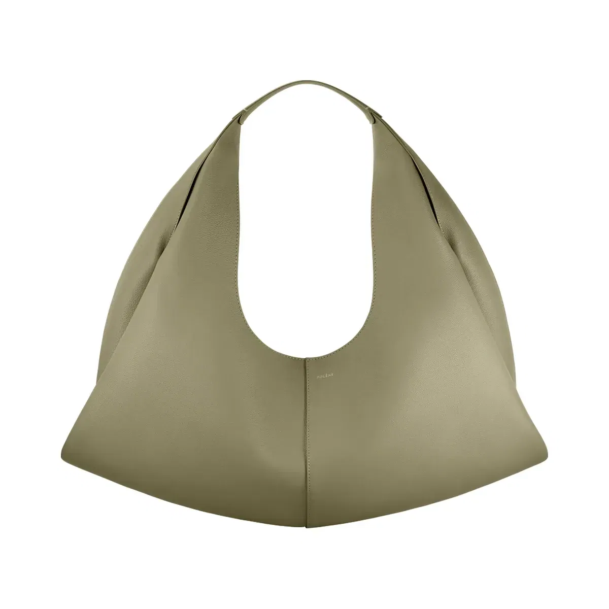 Polène Shuldo Textured Leather Bag Linden