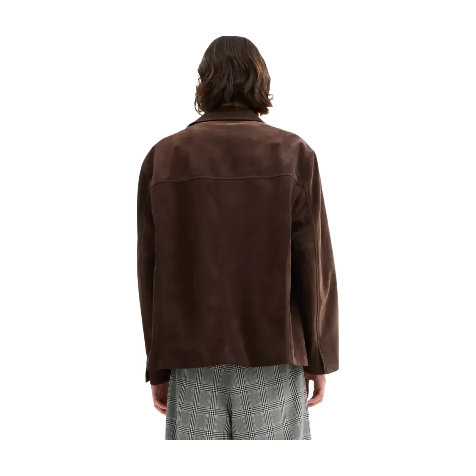 Coach Suede Shirt Jacket in Dark Brown