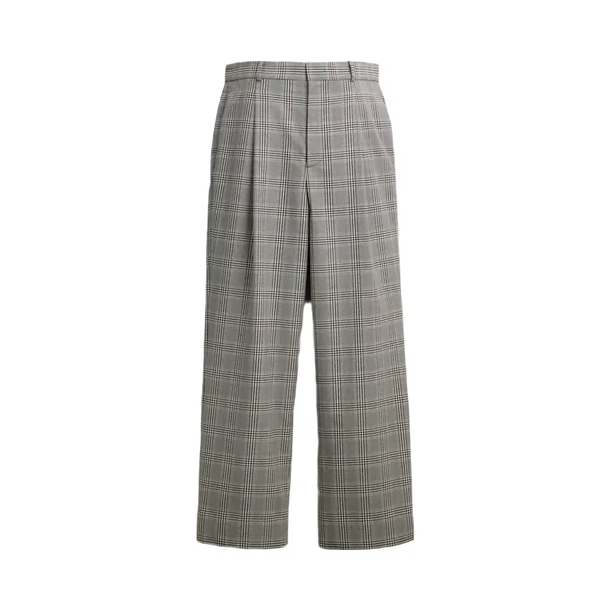 Coach Baggy Trousers in Grey Blue Plaid