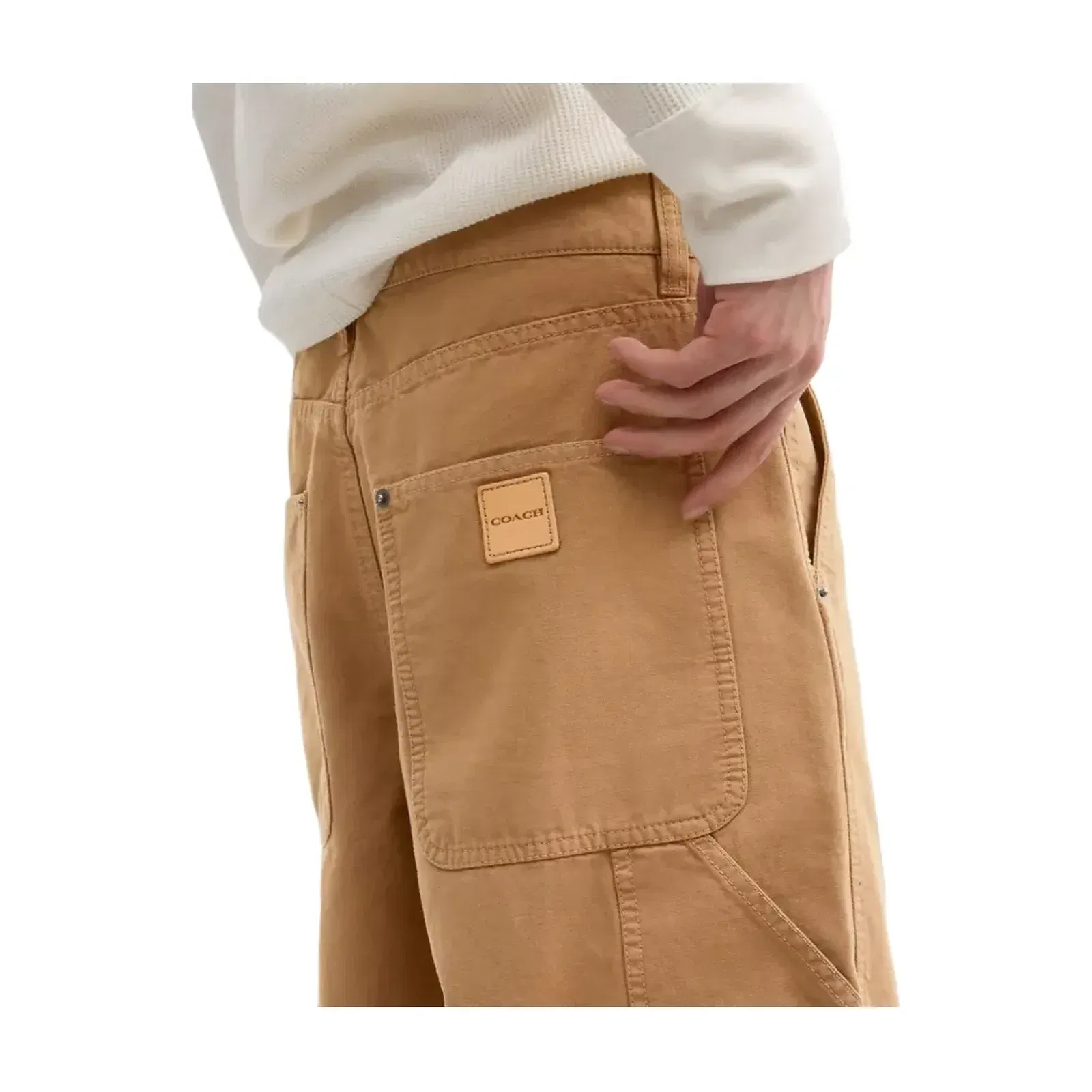 Coach Canvas Pants In Organic Cotton in Sand