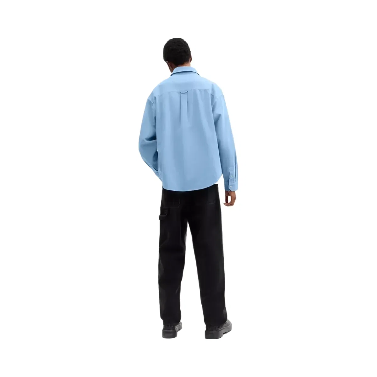 Coach Long Sleeve Canvas Shirt In Organic Cotton in Blue