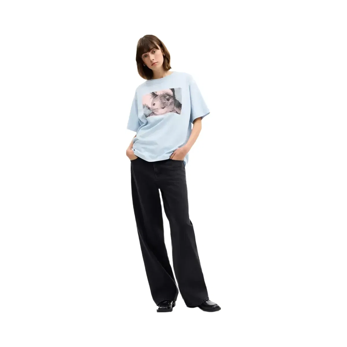 Coach Floppy Signature Relaxed T-Shirt in Blue Signature
