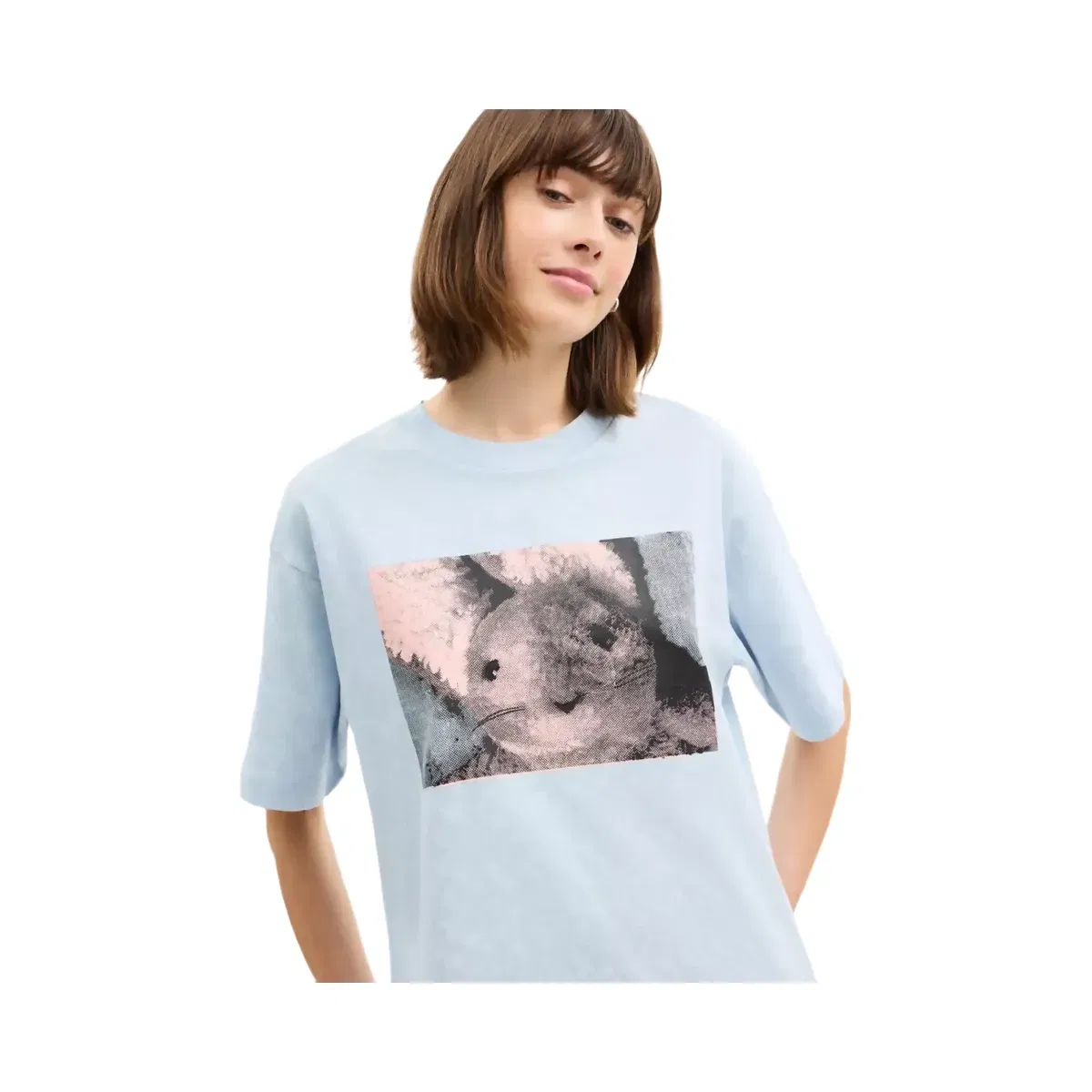 Coach Floppy Signature Relaxed T-Shirt in Blue Signature