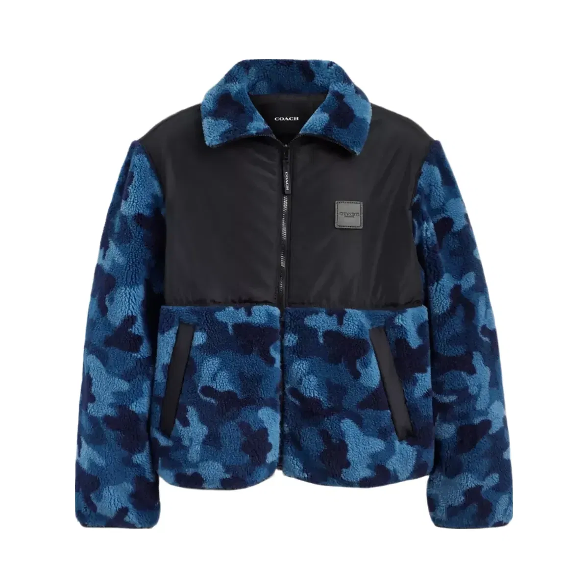 Coach Sherpa Jacket in Blue Camo