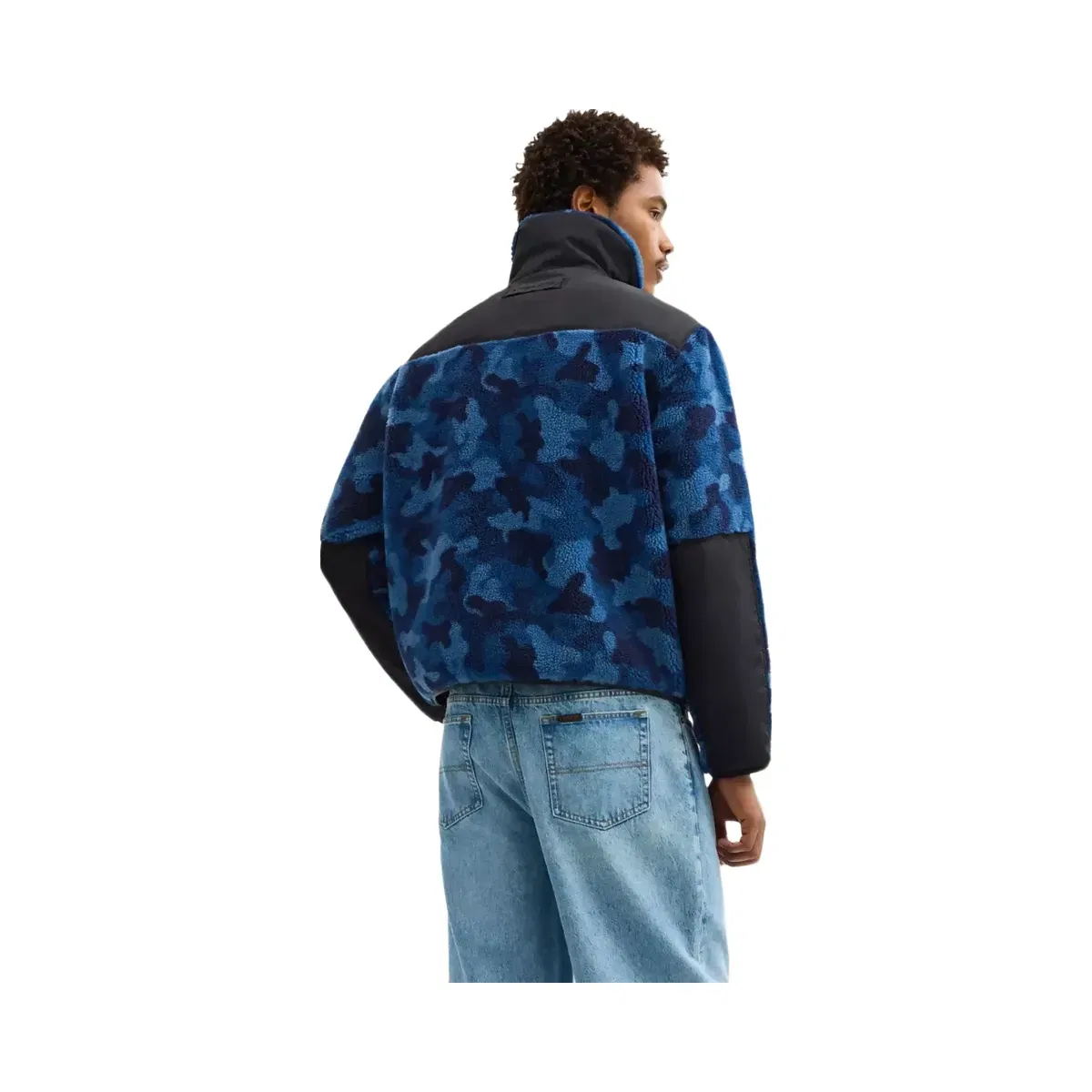 Coach Sherpa Jacket in Blue Camo