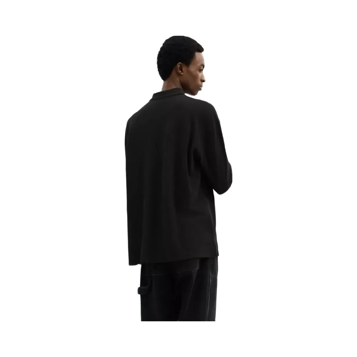 Coach Horse And Carriage Long Sleeve Polo in Black
