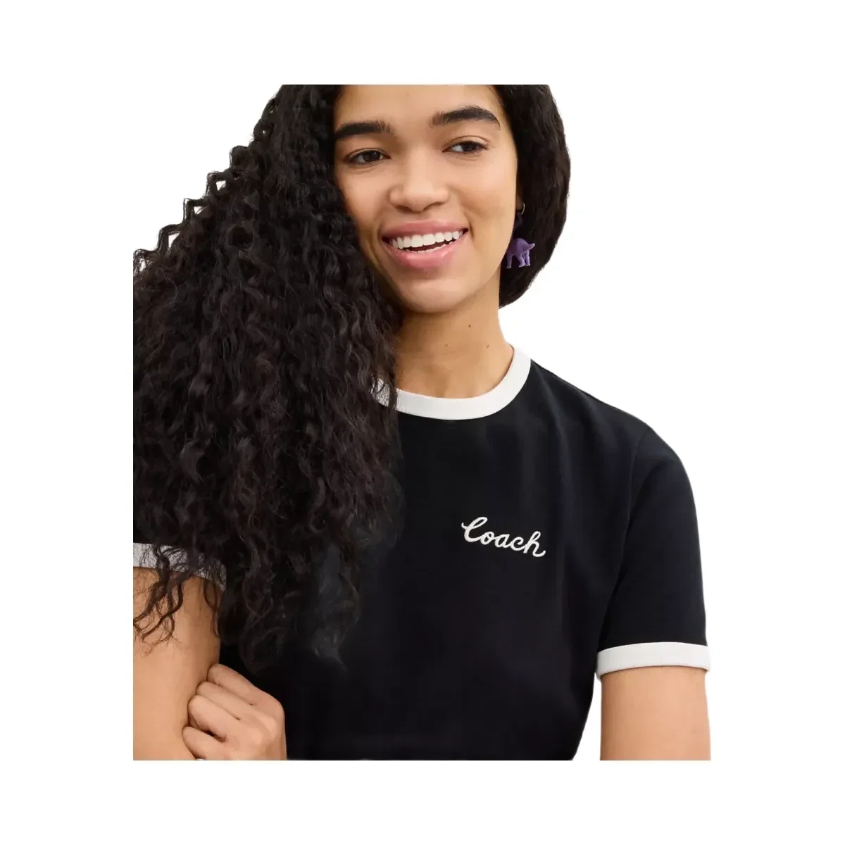 Coach Coach Ringer T-Shirt in Black