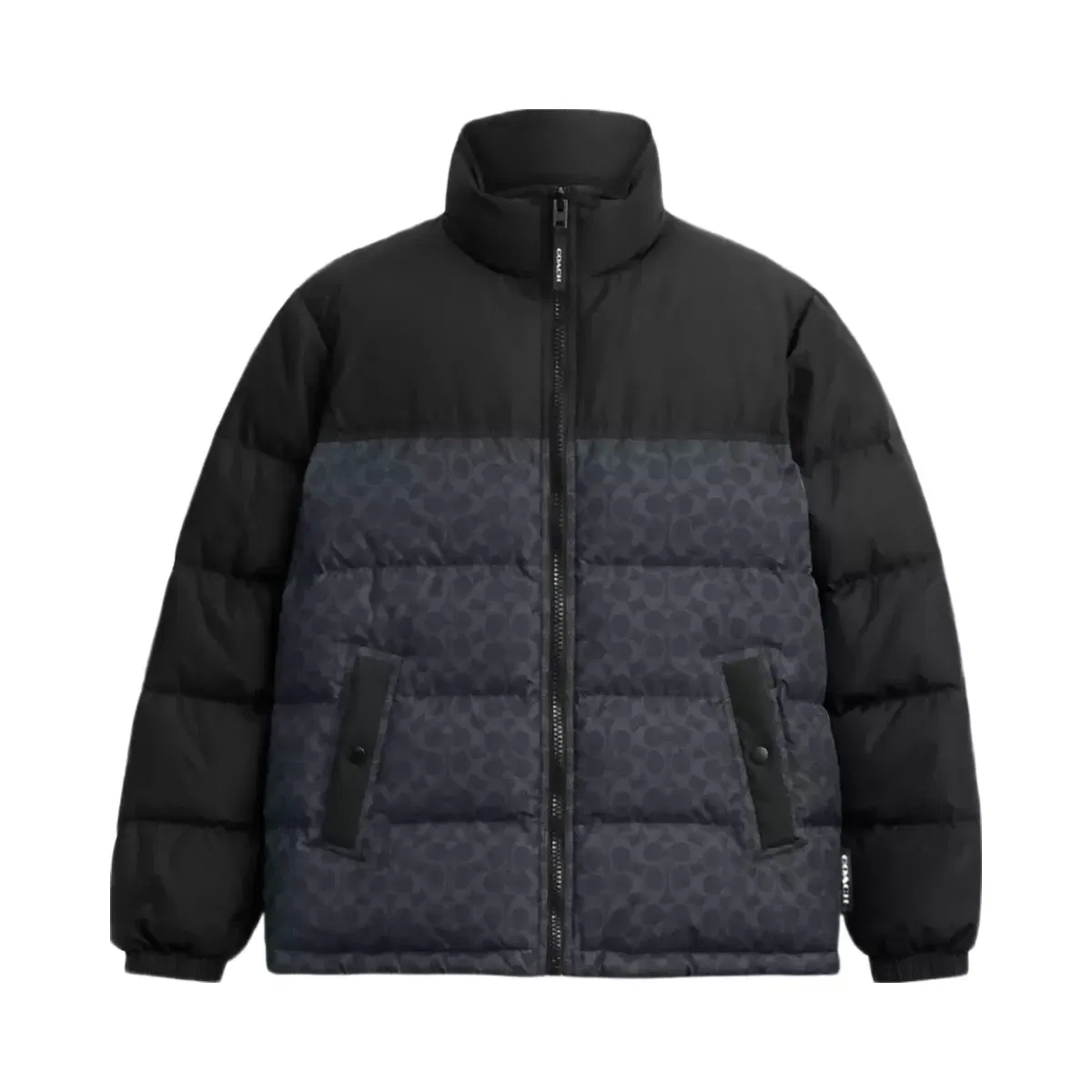 Coach Signature Down Jacket In Recycled Polyester in Charcoal Signature