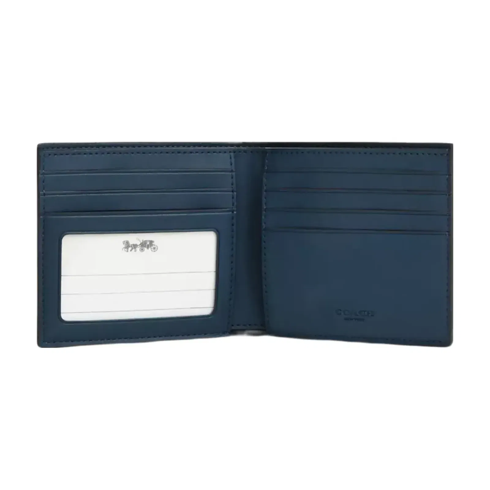 Coach Id Billfold Wallet In Signature Canvas in Ink Blue