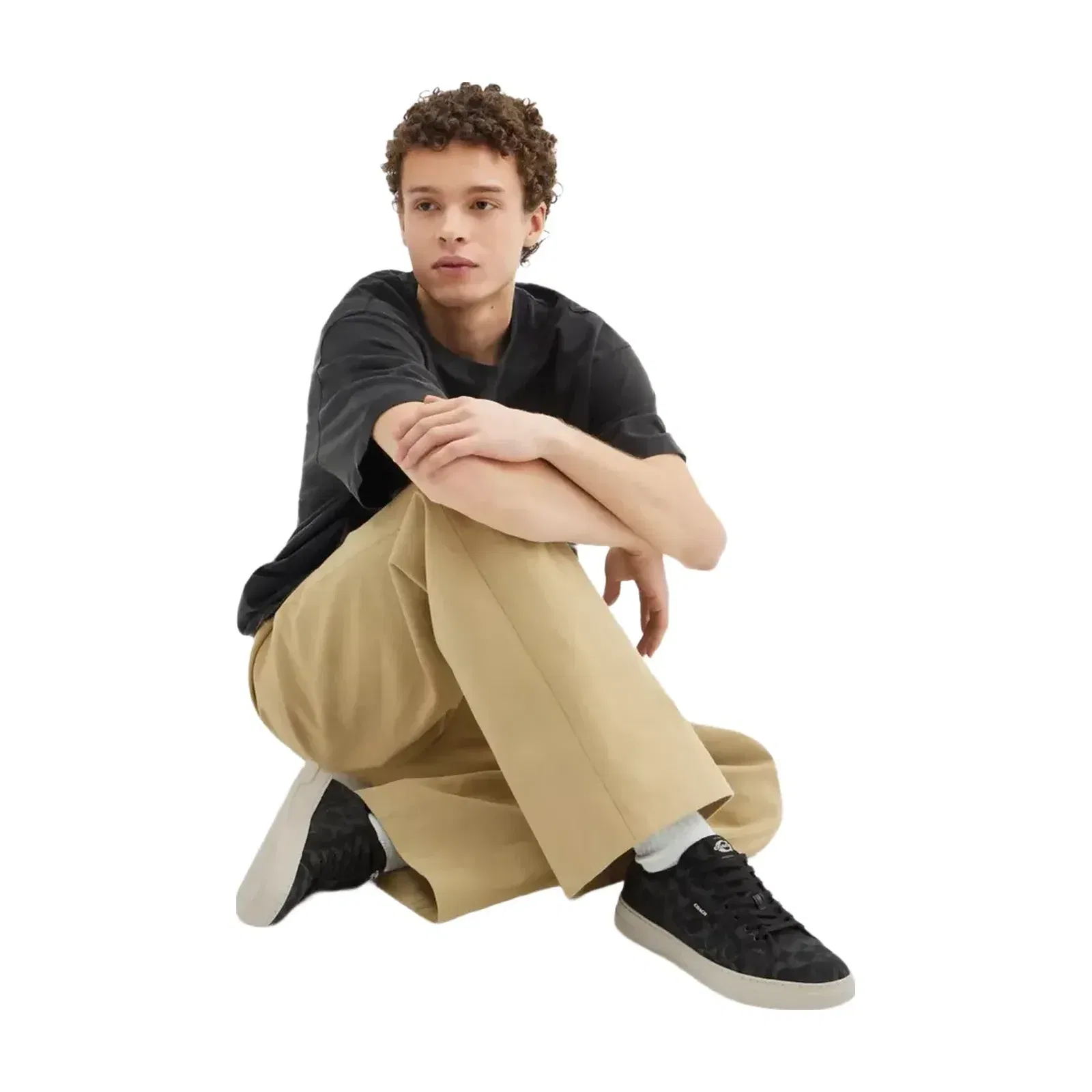 Coach Men's Canvas Sneaker In Signature Denim Black