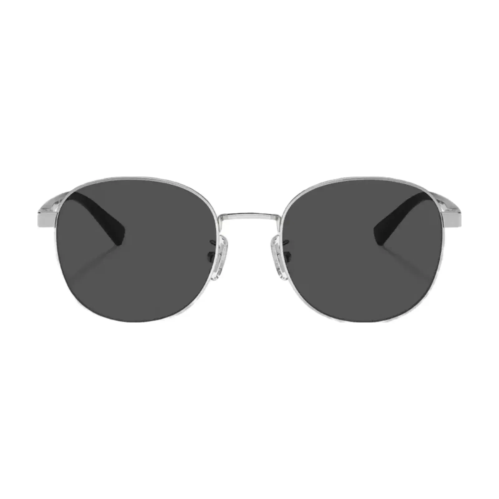 Coach Metal Round Sunglasses in Silver Black