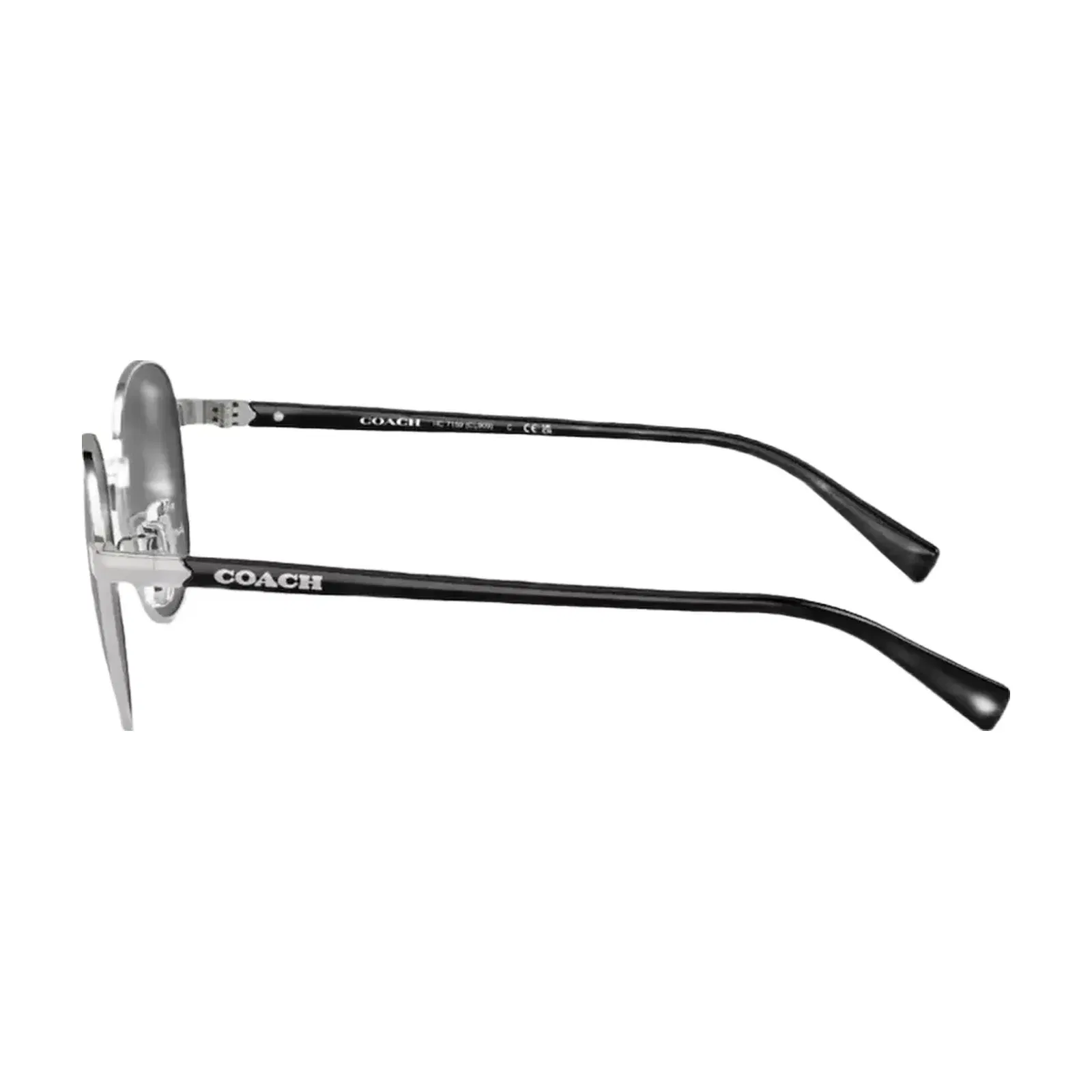 Coach Metal Round Sunglasses in Silver Black