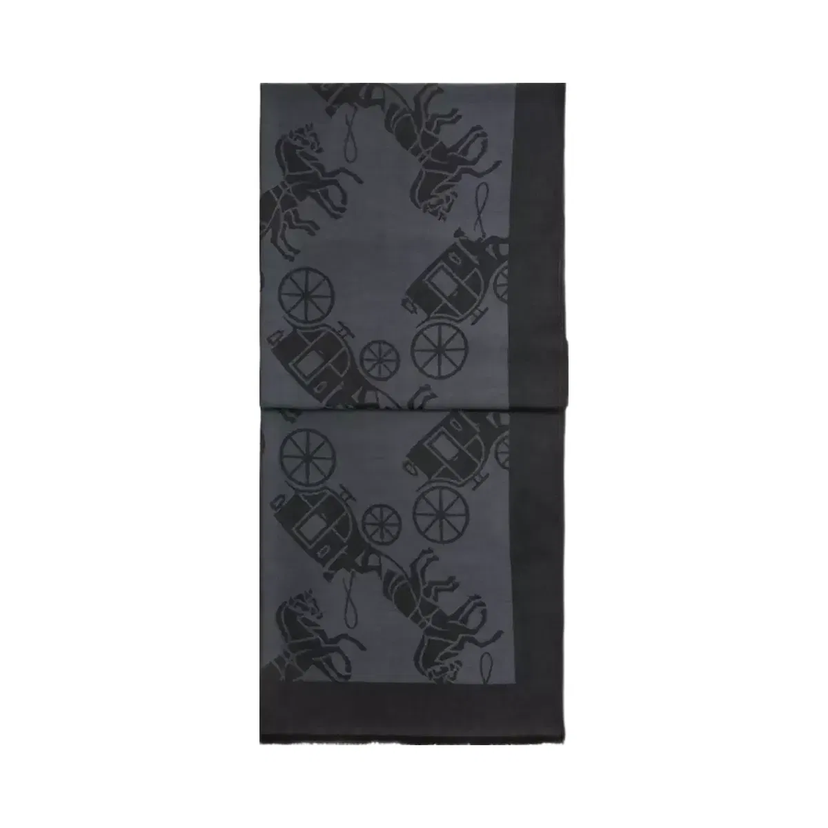 Coach Horse And Carriage Print Stole in Black