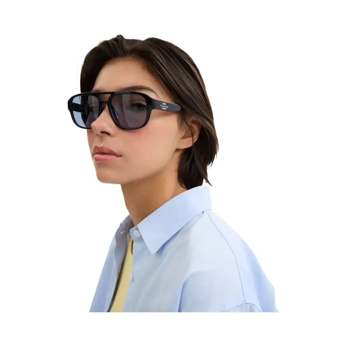 Coach Pilot Sunglasses in Black