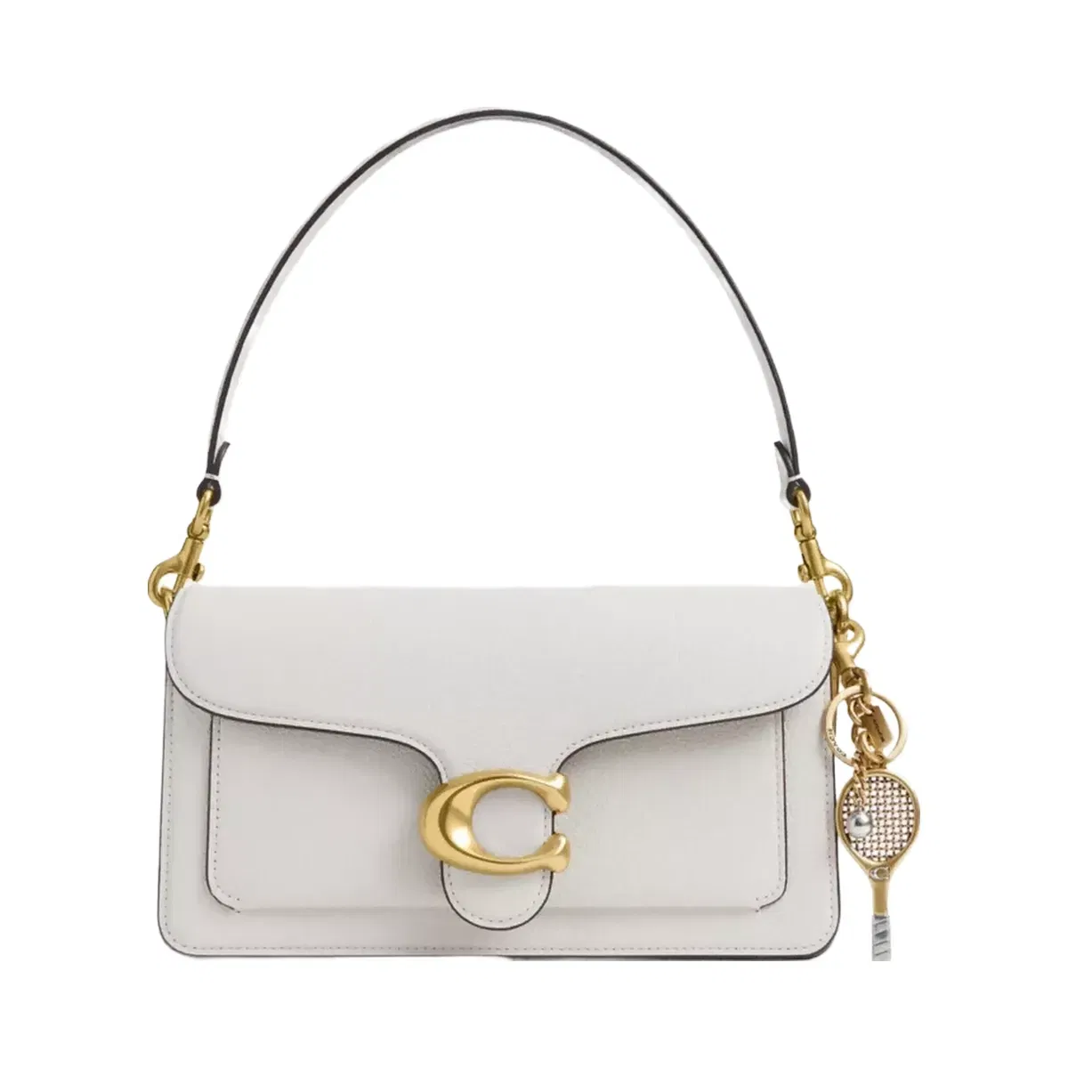 Coach Small Tennis Racket Bag Charm in Brass Brass