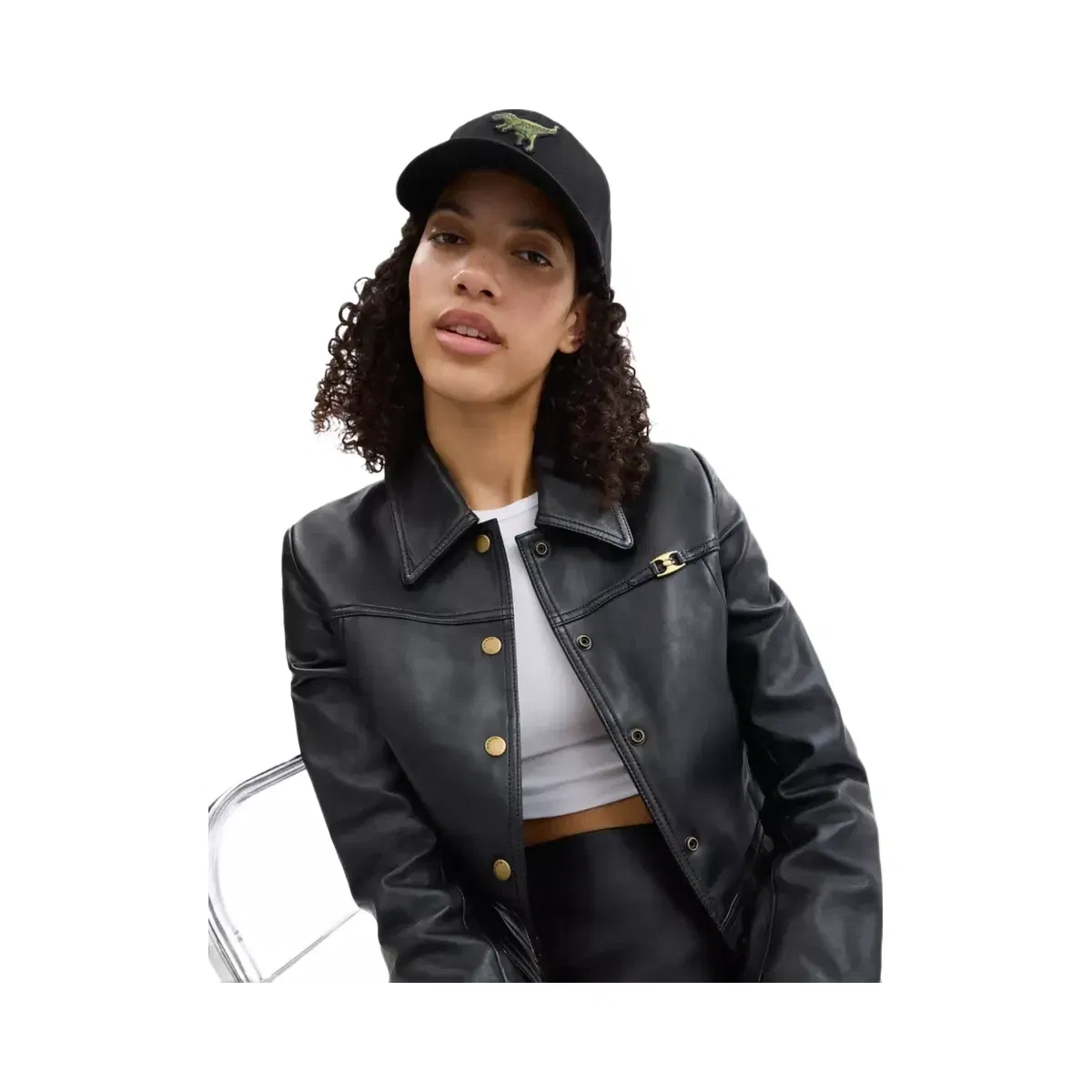 Coach Rexy Patch Baseball Hat in Black