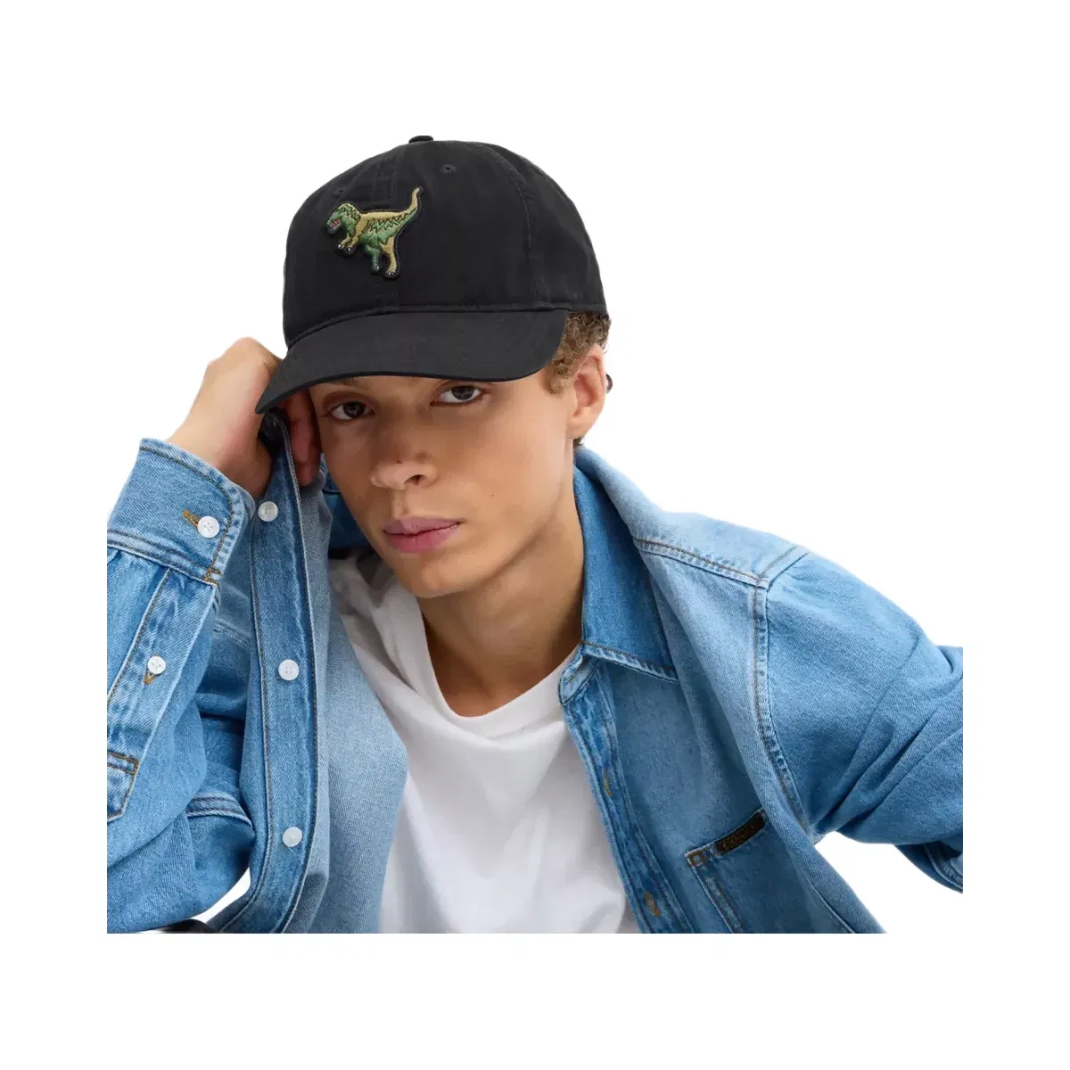 Coach Rexy Patch Baseball Hat in Black