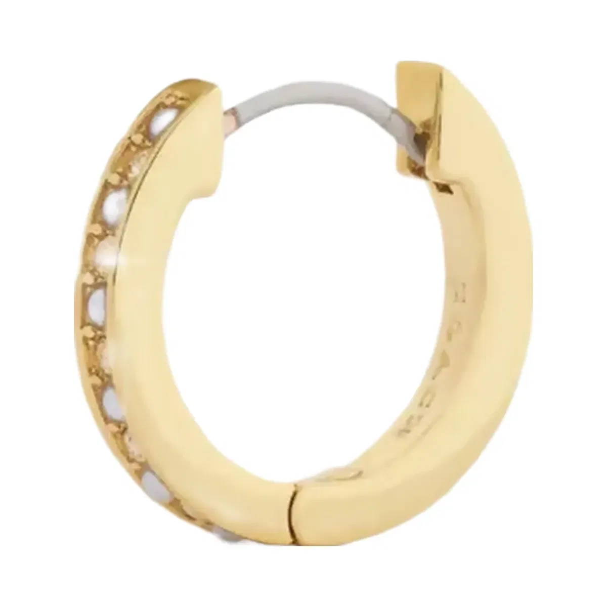 Coach Pearl Huggie Earrings in Gold