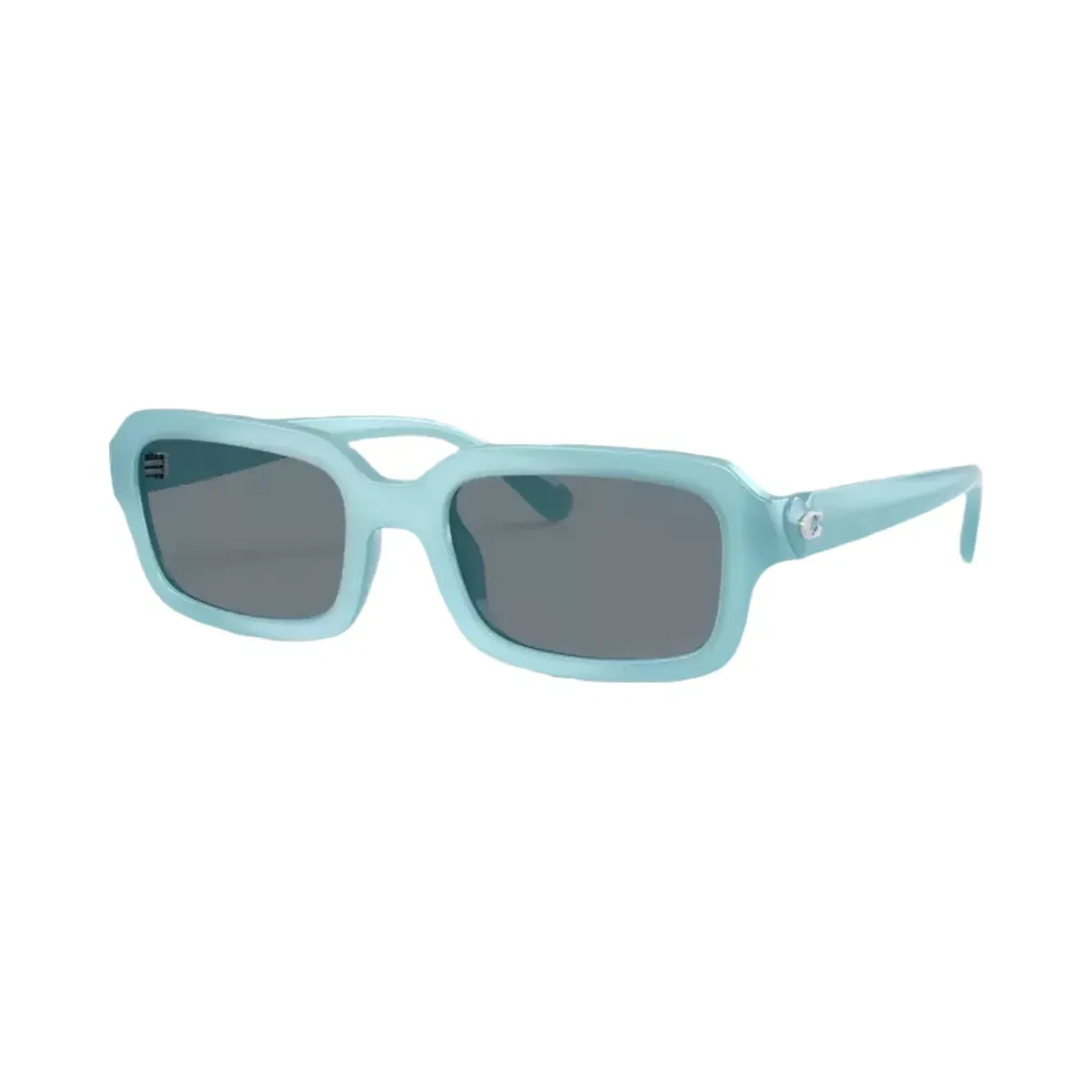 Coach C Heart Narrow Square Sunglasses in Blue