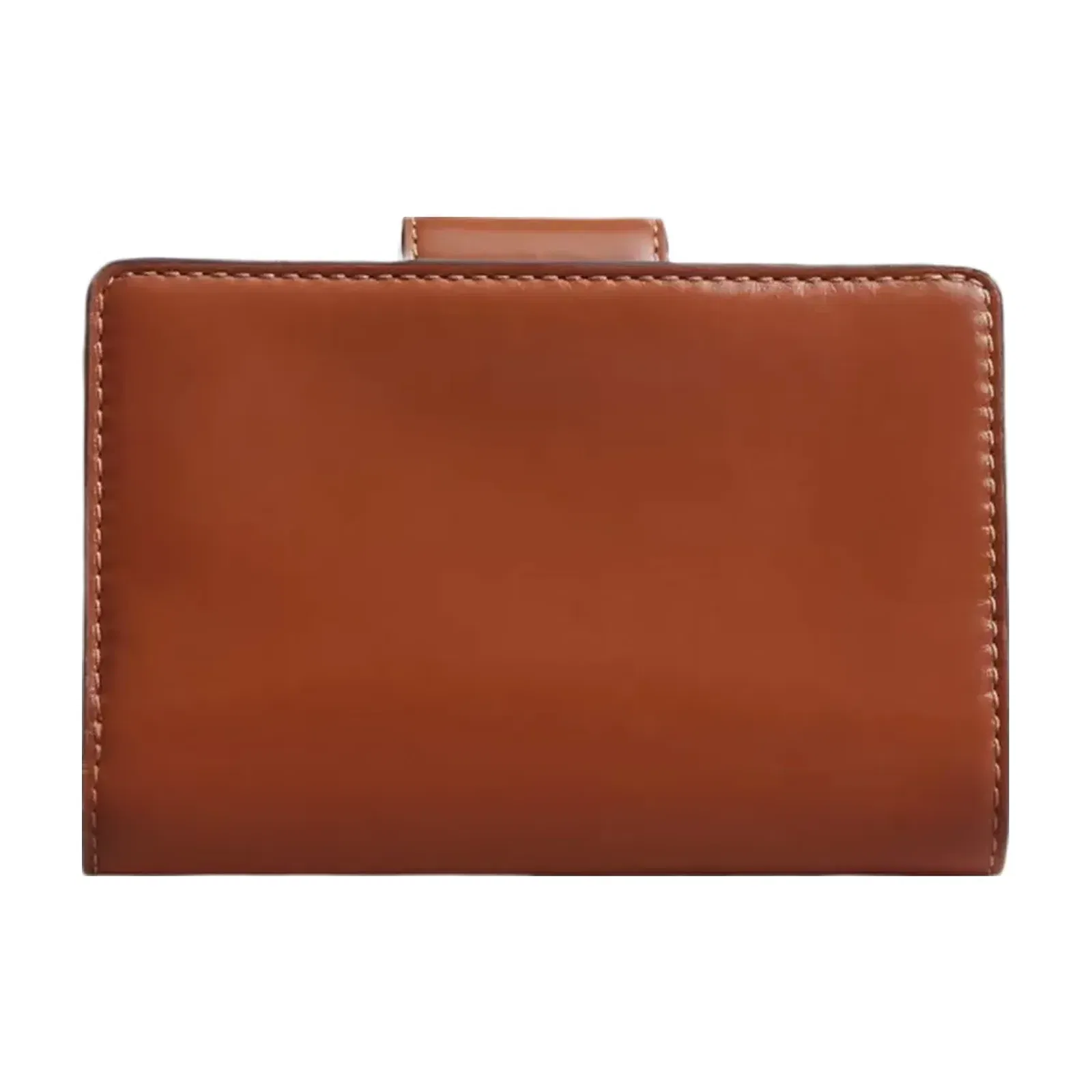 Coach Medium Corner Zip Wallet in Gold Cinnamon