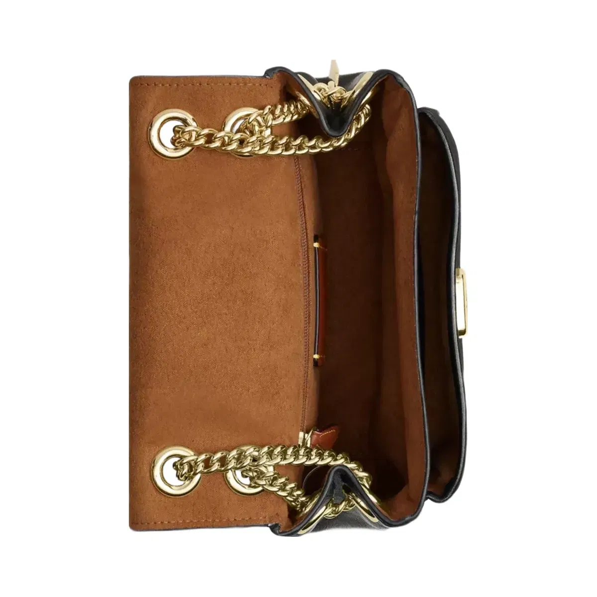 Coach Elodie Crossbody Bag 18 In Signature Canvas in Gold Walnut Black