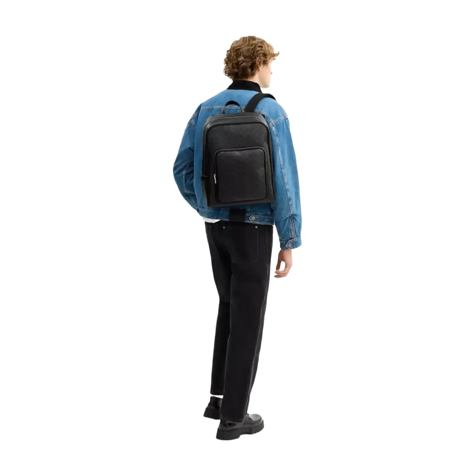 Coach Aiden Backpack In Signature Canvas Silver Black Signature
