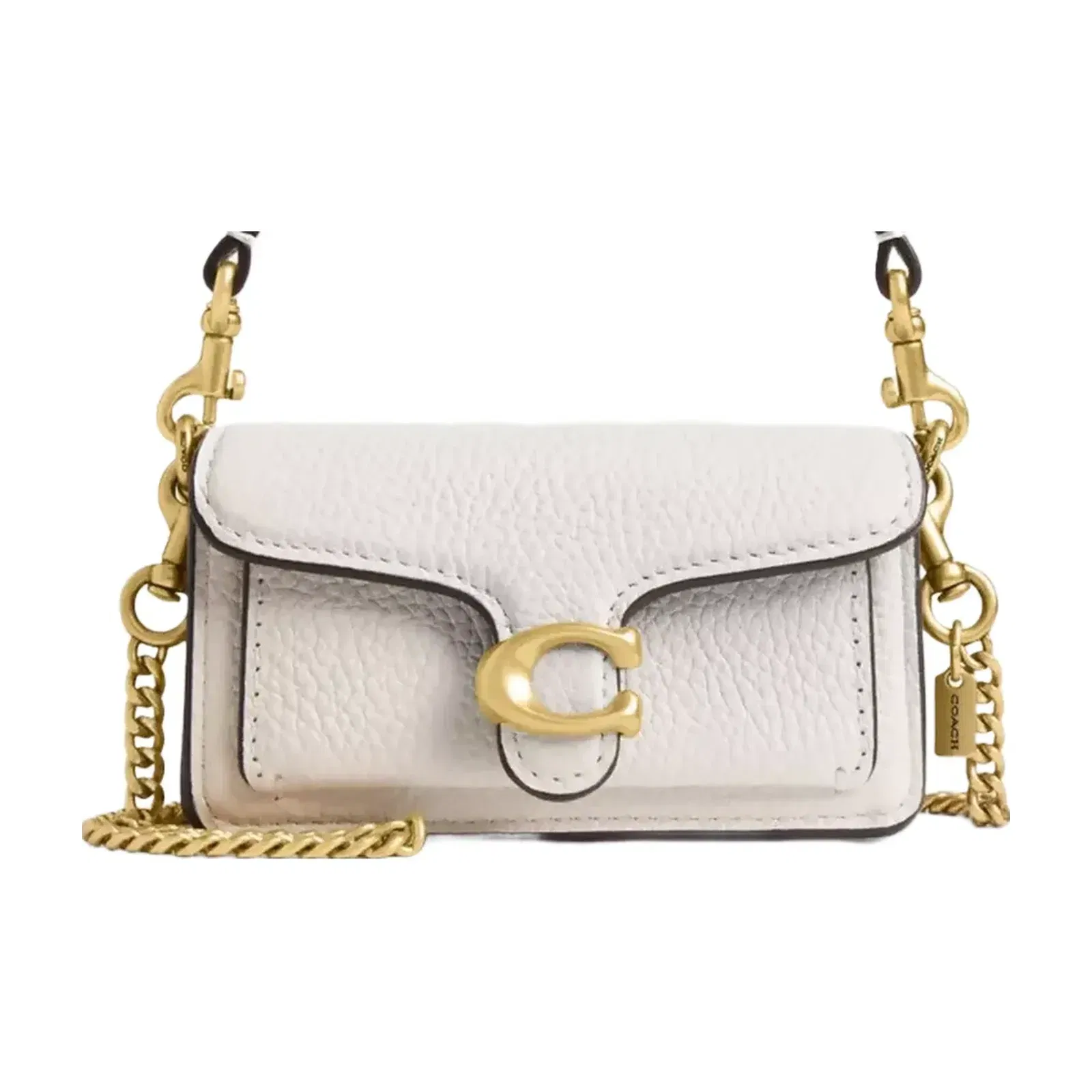 Coach Tabby Bag Charm in Brass Chalk