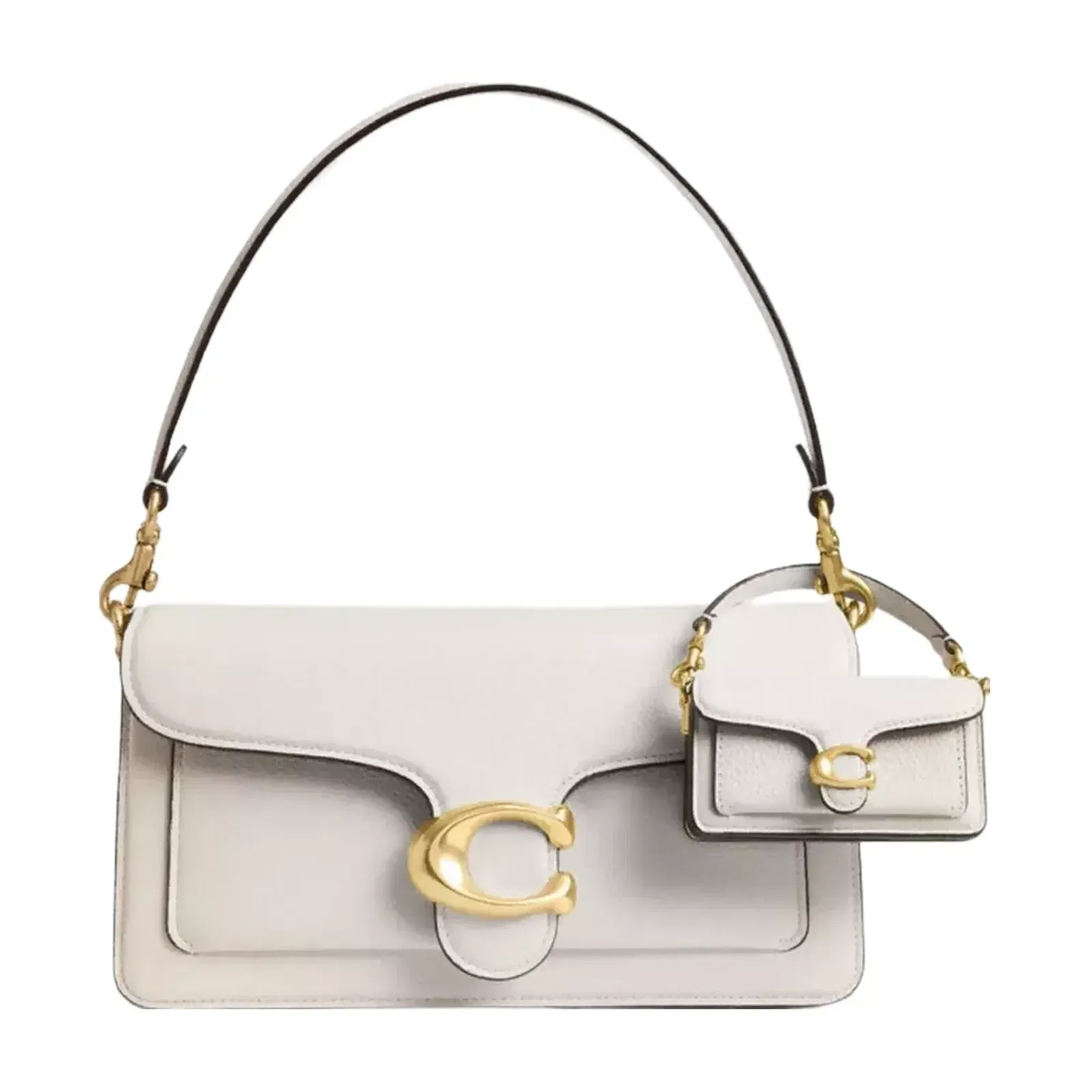 Coach Tabby Bag Charm in Brass Chalk