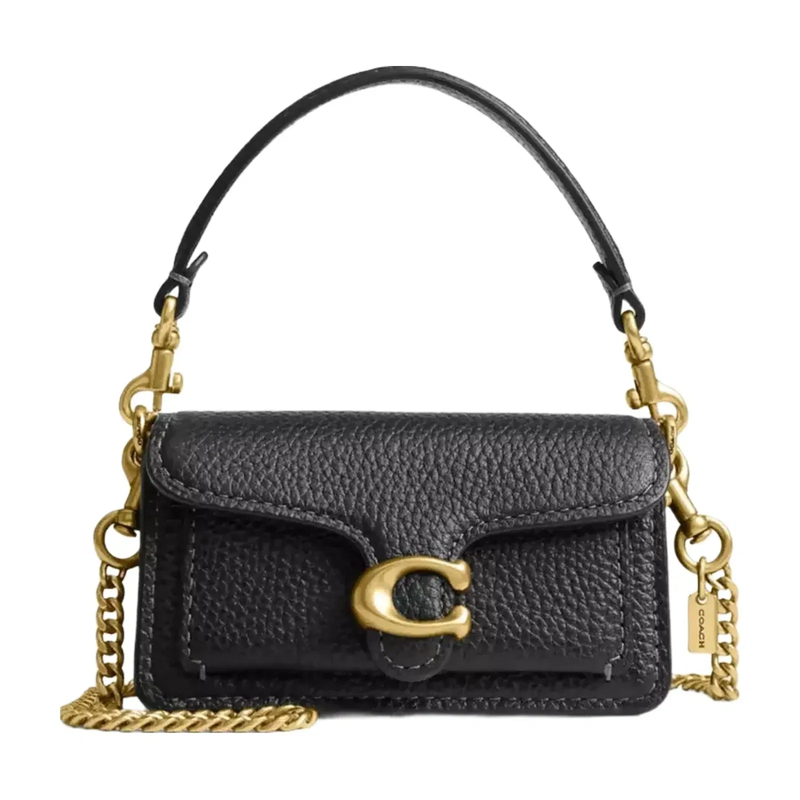 Coach Tabby Bag Charm in Brass Black