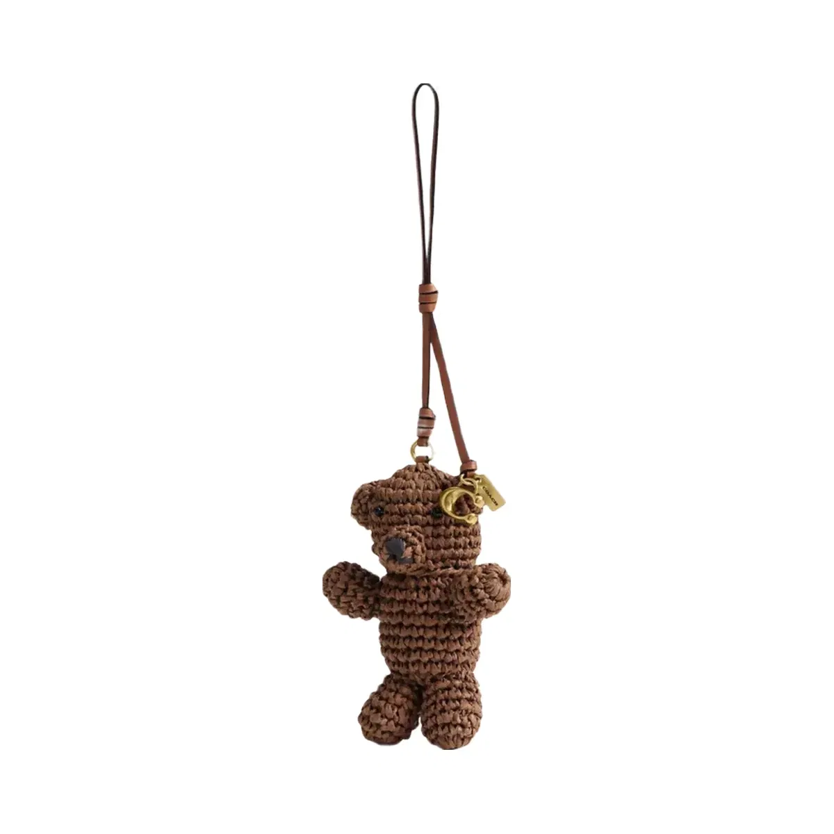 Coach Bear Bag Charm Brass Multi