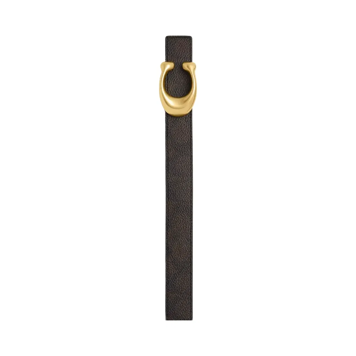 Coach Sculpted C Buckle Reversible Belt, 25 Mm in Brass Walnut Black