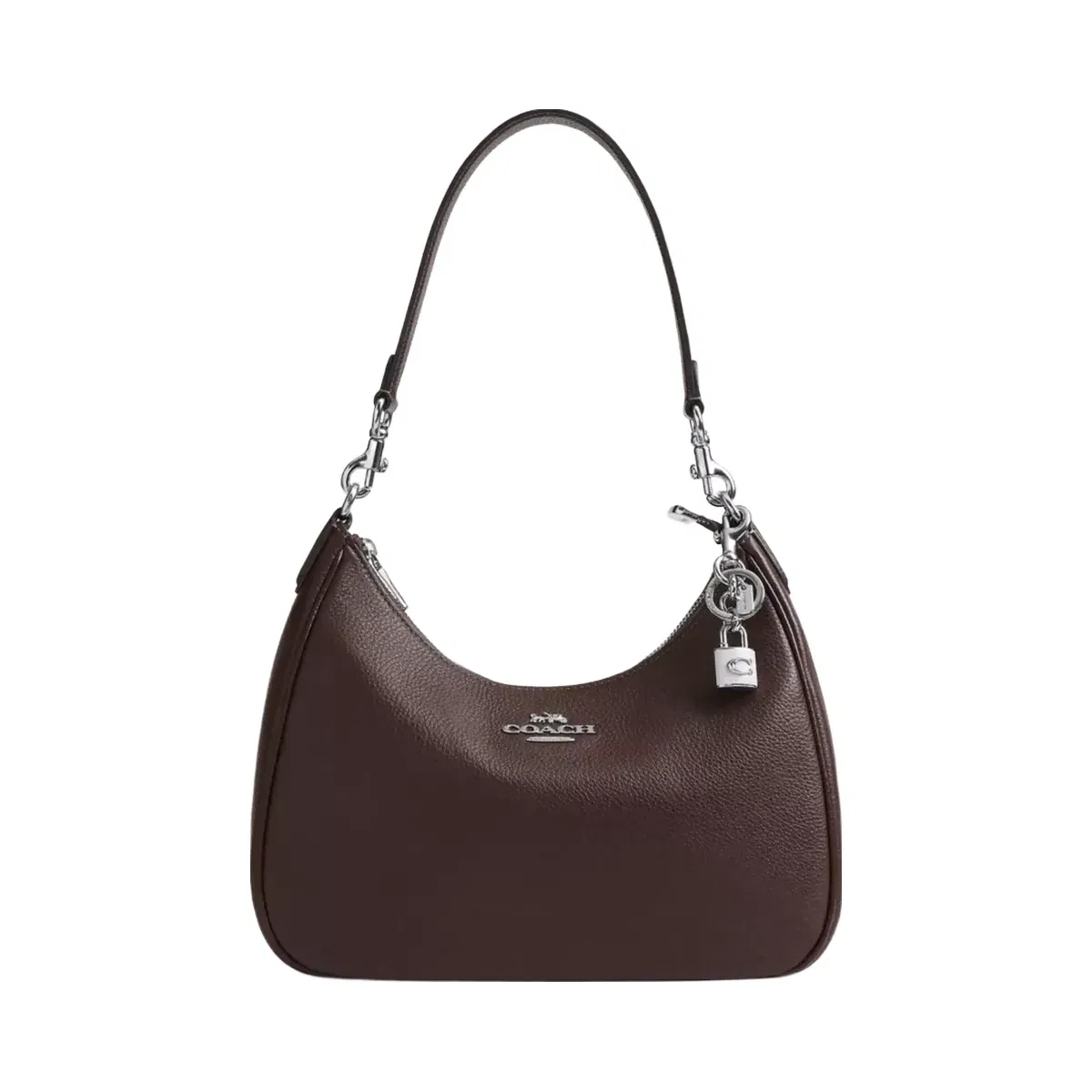 Coach Lock Bag Charm in Silver Chalk