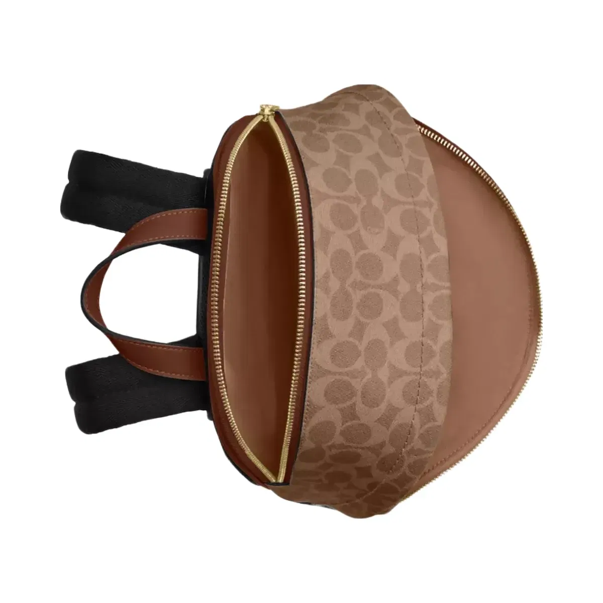 Coach Taylor Small Backpack In Signature Canvas Gold Tan Brown
