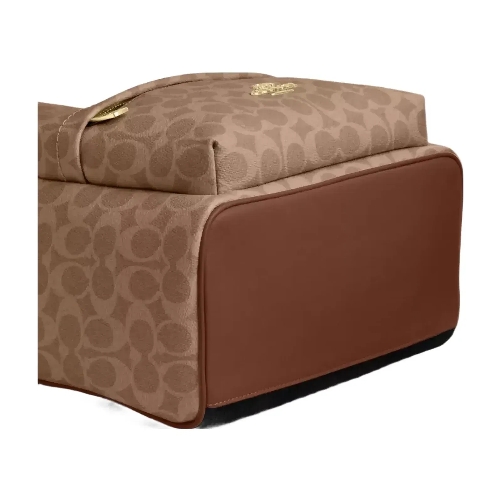 Coach Taylor Small Backpack In Signature Canvas Gold Tan Brown