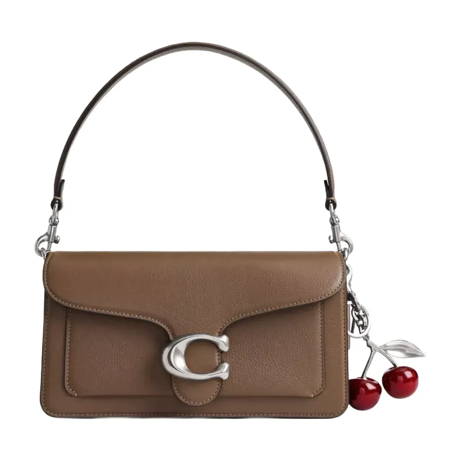 Coach Cherry Bag Charm in Silver Red Apple