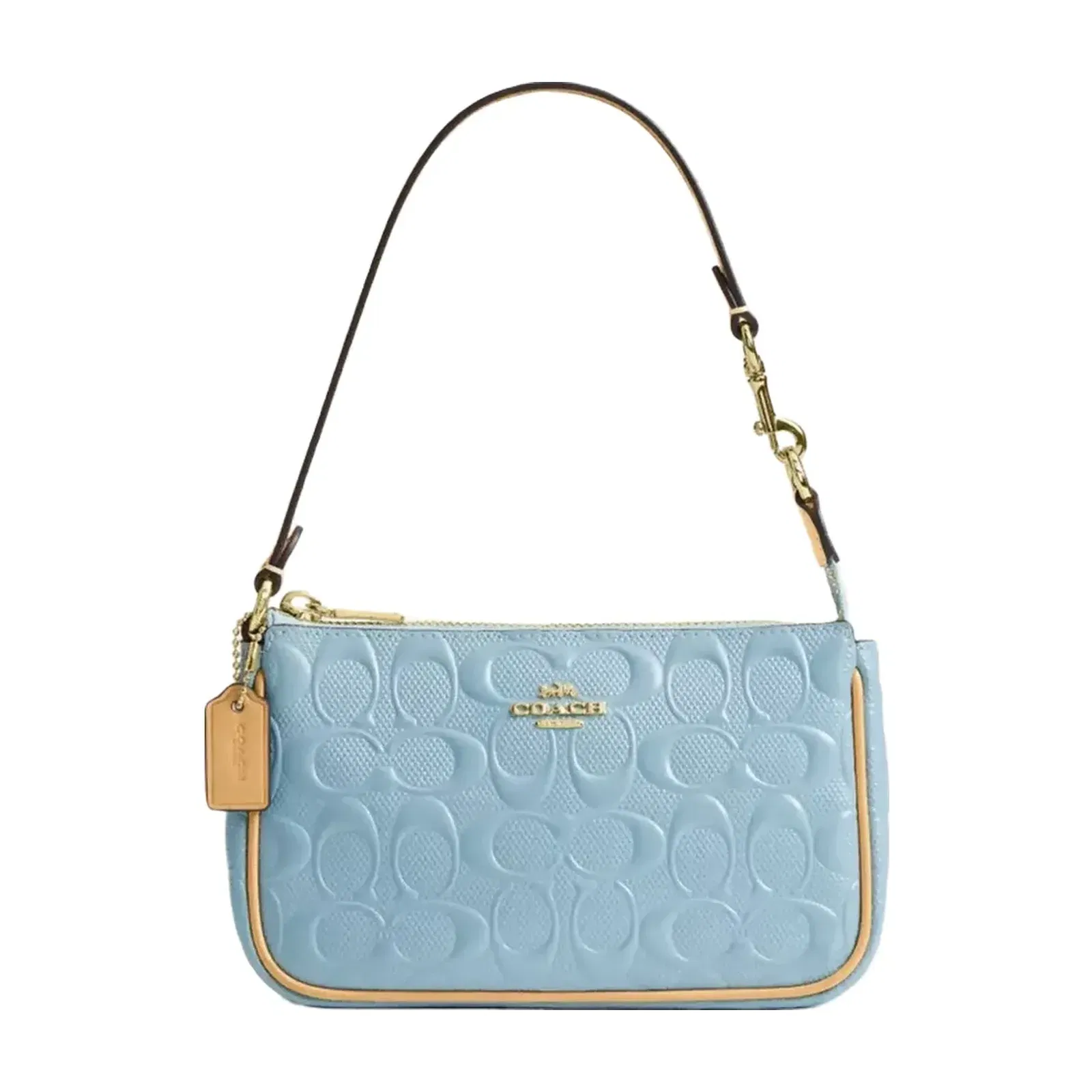 Coach Nolita 19 In Signature Leather With Charms in Gold Light Blue